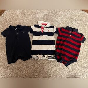 Polo Ralph Lauren, Set of 3 Rompers, size 6 months